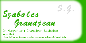 szabolcs grandjean business card